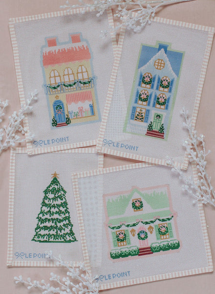 Christmas Village Canvases: Thread Recommendations